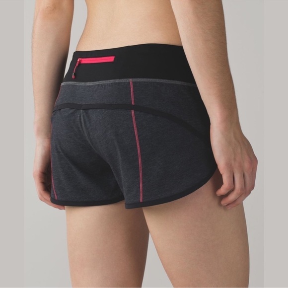 lululemon athletica Pants - Lululemon Speed Short 4 Heathered Black Very Light Flare Swift Ultra Lined 2.5"